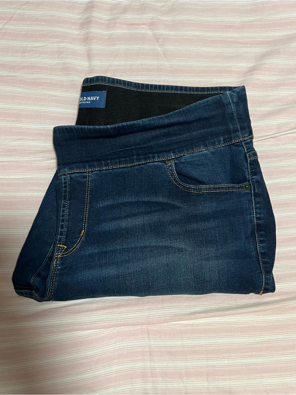 Old Navy Women’s Rockstar Size 22 Long Dark Blue High Rise Stretch Jeans